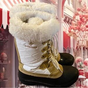 Merence tall Snow Winter White Boots Size 42 (10)